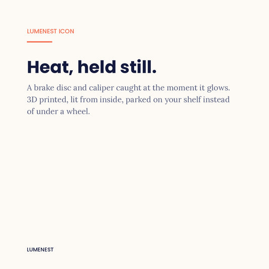 Heat held still - Lumenest Icon brake caliper lamp